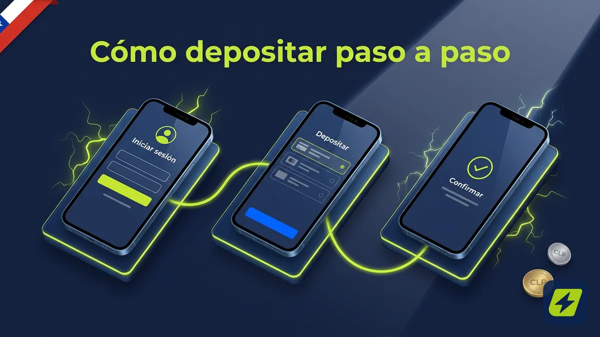 Pasos para depositar en JugaBet Chile desde la web o la app: iniciar sesión, elegir método y confirmar