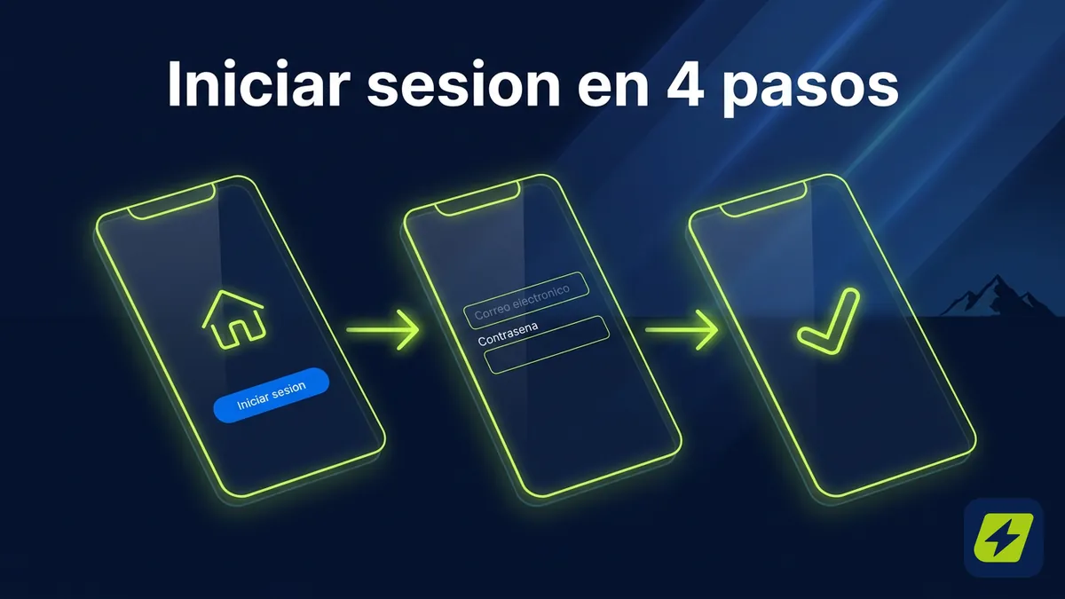 Tres pantallas de celular mostrando los pasos para iniciar sesion en JugaBet paso a paso