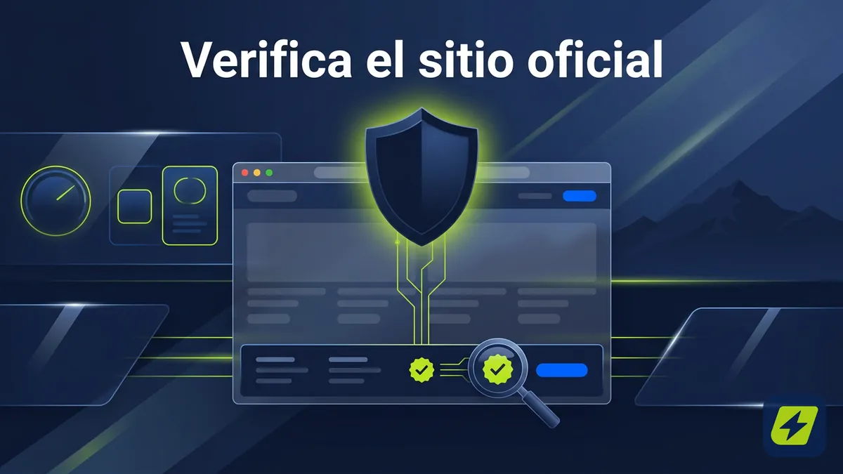 Escudo y sello de verificacion sobre una ventana de navegador representando como confirmar el sitio oficial de JugaBet
